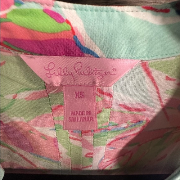 Lilly Pulitzer Multicolor Pastel Blouse XS - Picture 8 of 9